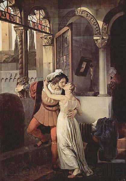 Francesco Hayez Romeo and Juliet Germany oil painting art
